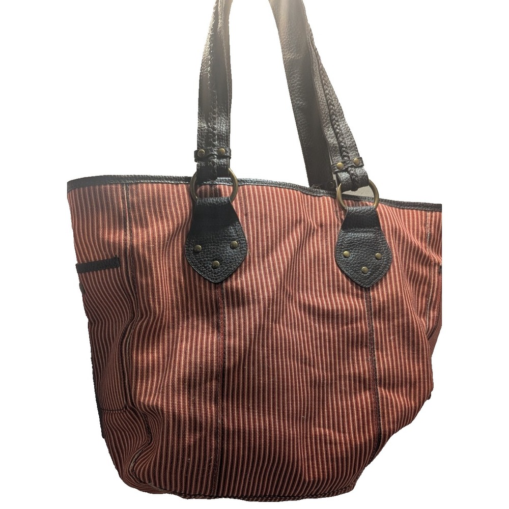 Vintage Estee Lauder Canvas Bag Travel  Tote  Overnight Big Side Pockets 13 X 13